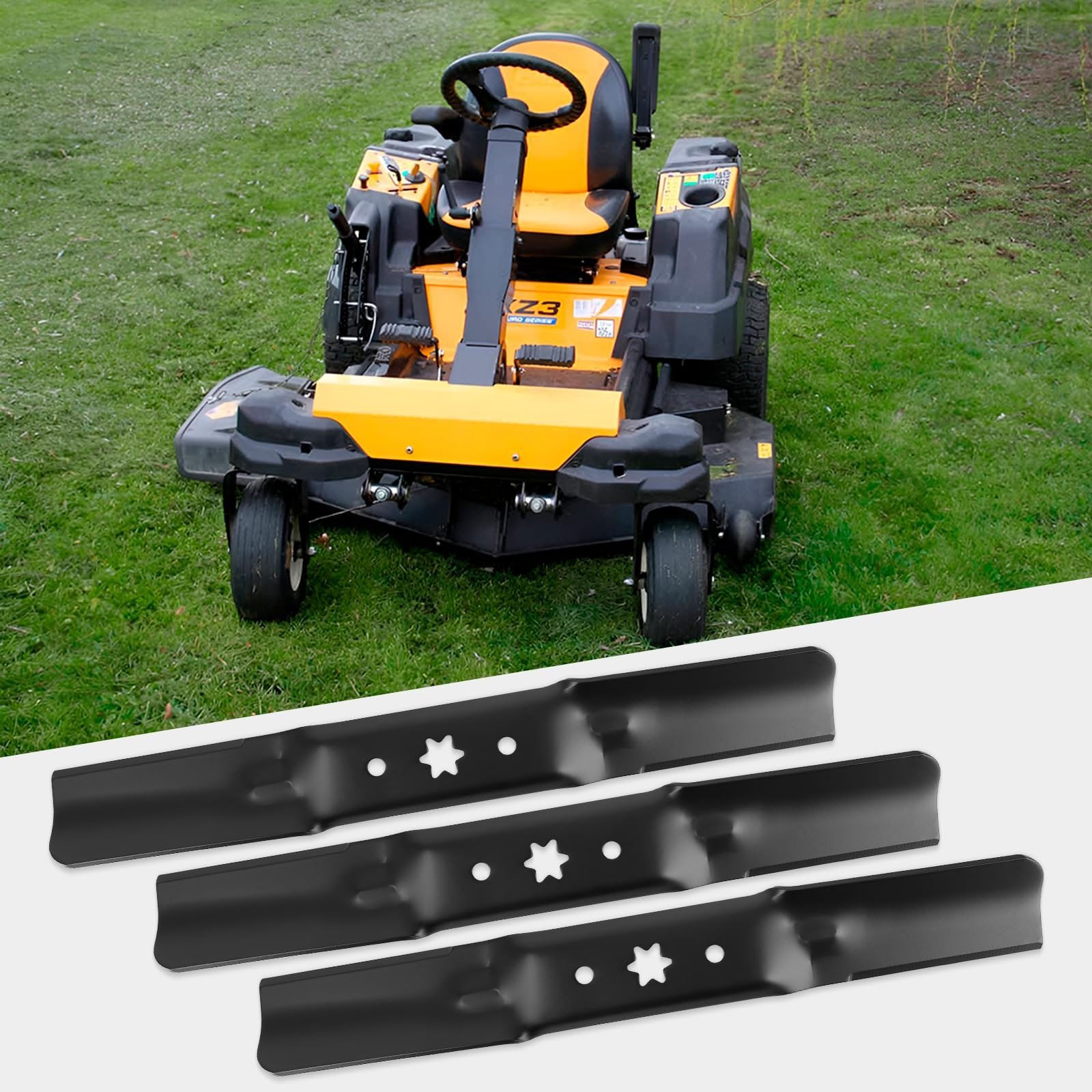 942-05056A Mower Blades Fit for Cub-Cadet ZT1 54" Deck, 742-05056 Medium Lift Blade Compatible with Cub Cad et RZT-L54 Zero Turn, Troy-Bilt Lawn Tractor, Craftsman Riding, 3 Pack - Image 7