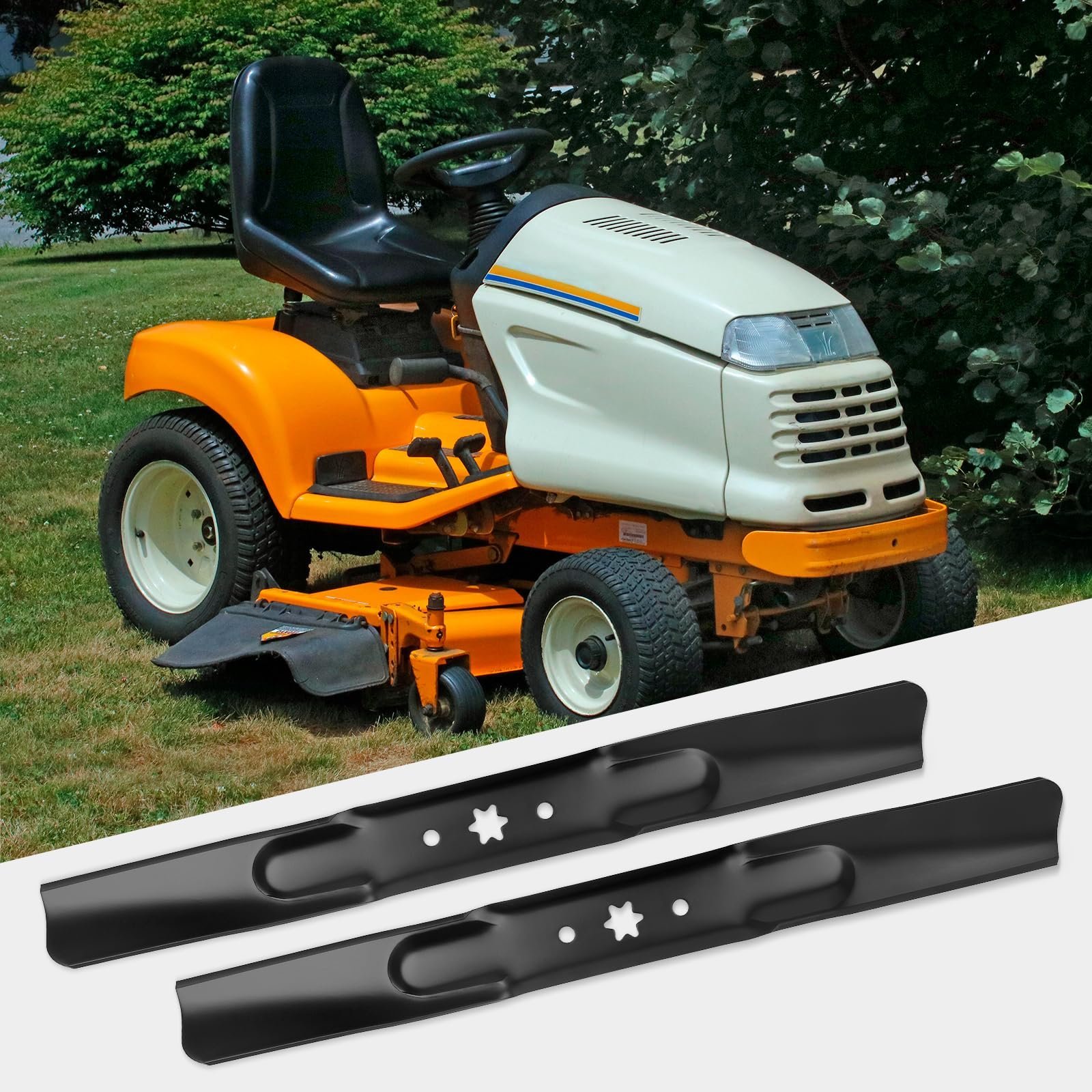 46 Inch Mower Blades 942-04244A for Cub-Cadet XT1-LT46 XT2 LTX1045 LTX1046, 942-04290 High Lift Blades Replace for 942-04244, 742-04244, 742-04244A, 742-04290, 2 Pack - Image 7